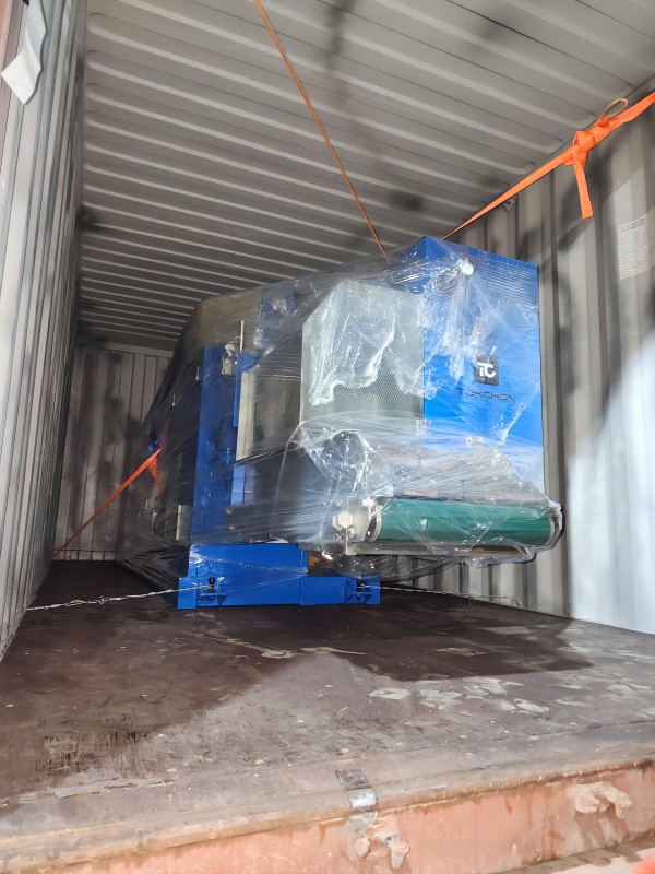 barwell loaded in container for shipping