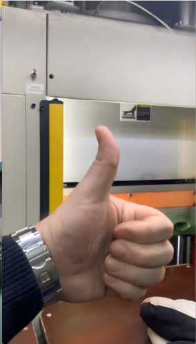 A big Thumb to our Vacuum Hot Press machine from Russian client