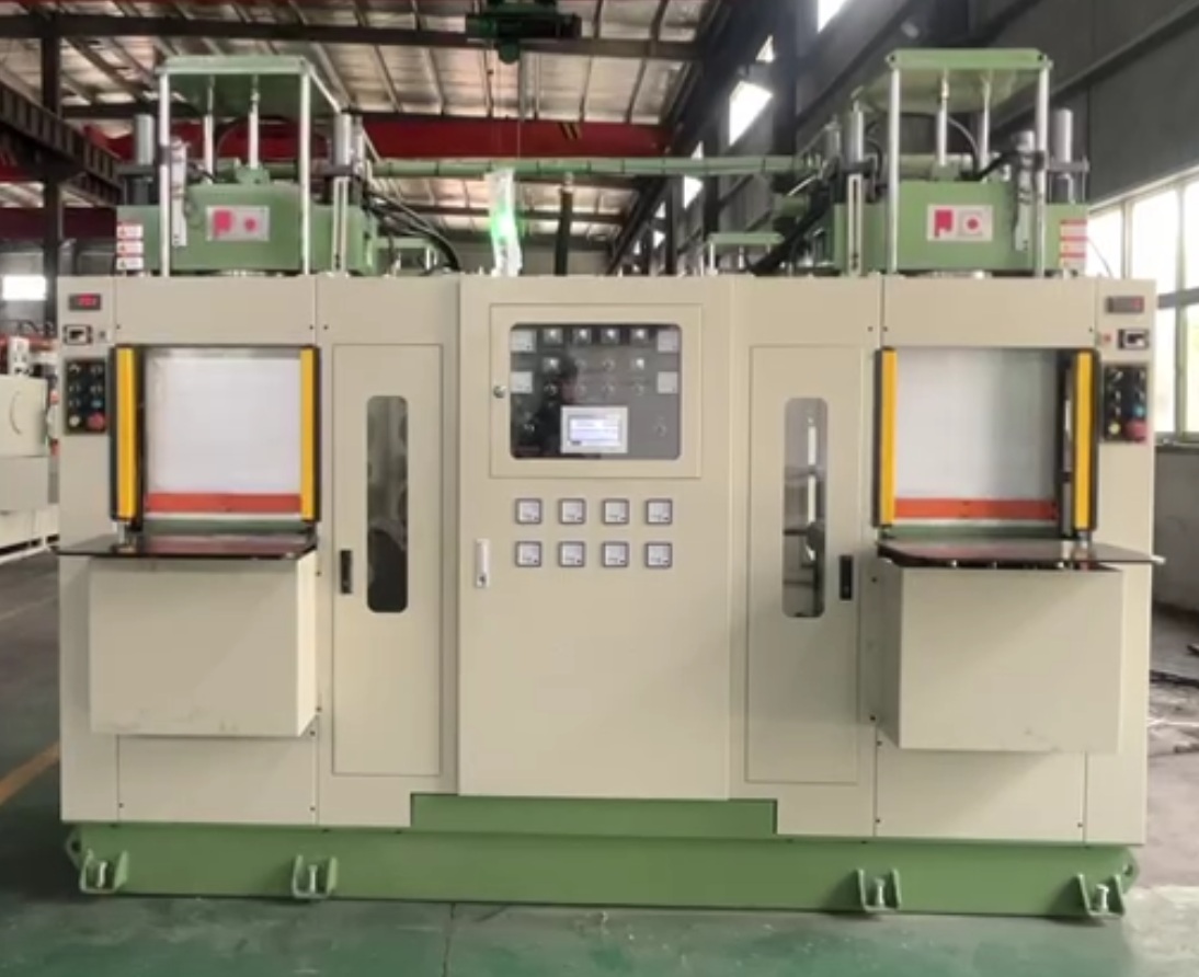 100T-400x400 Double-Deck (2 floors) Vacuum Hydraulic Vulcanizing Press Rubber Compression Molding Machine